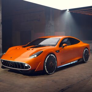 An orange Mercedes AMG concept